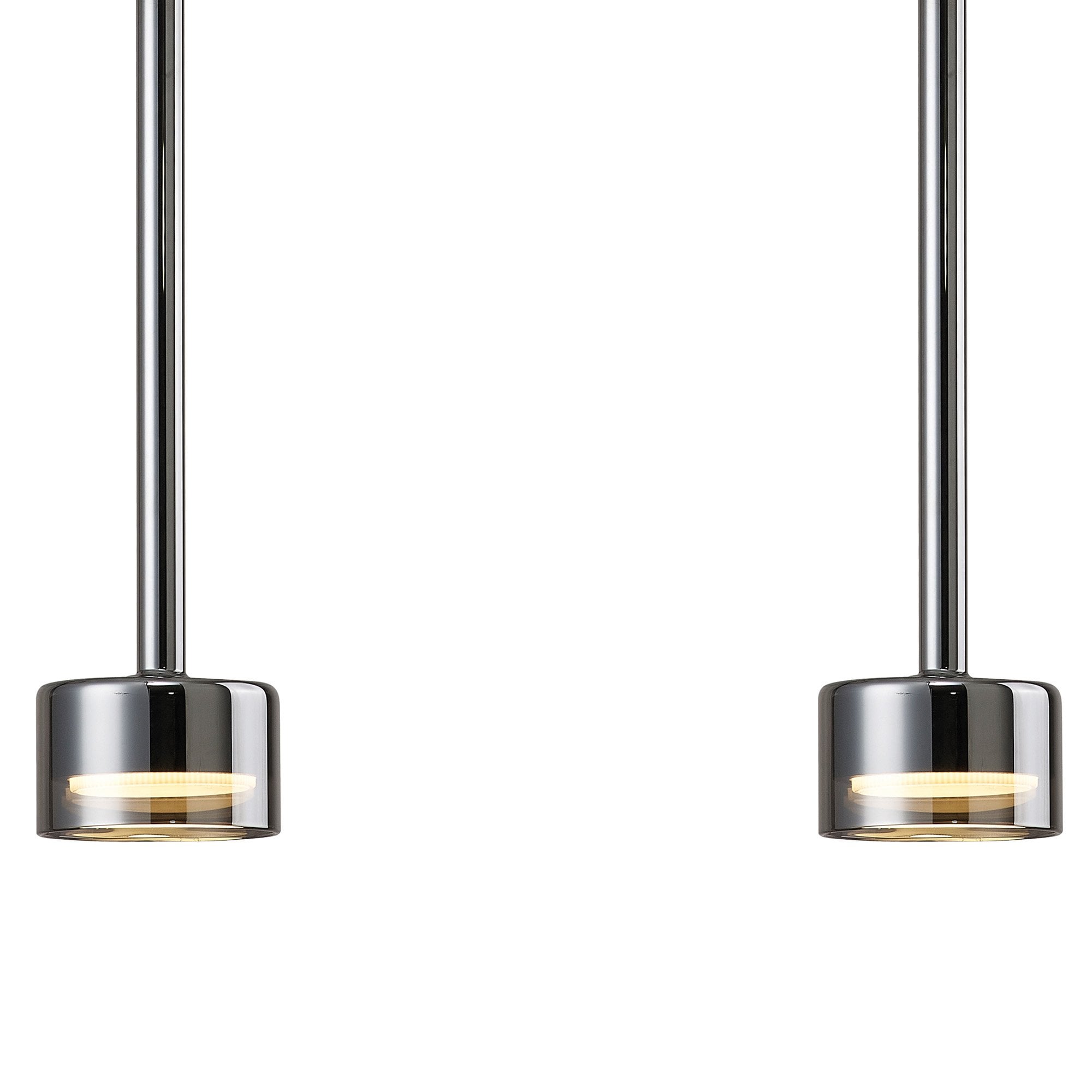 M7883 Tonic 3 Light Linear Pendant Chrome/Black/Chrome Glass