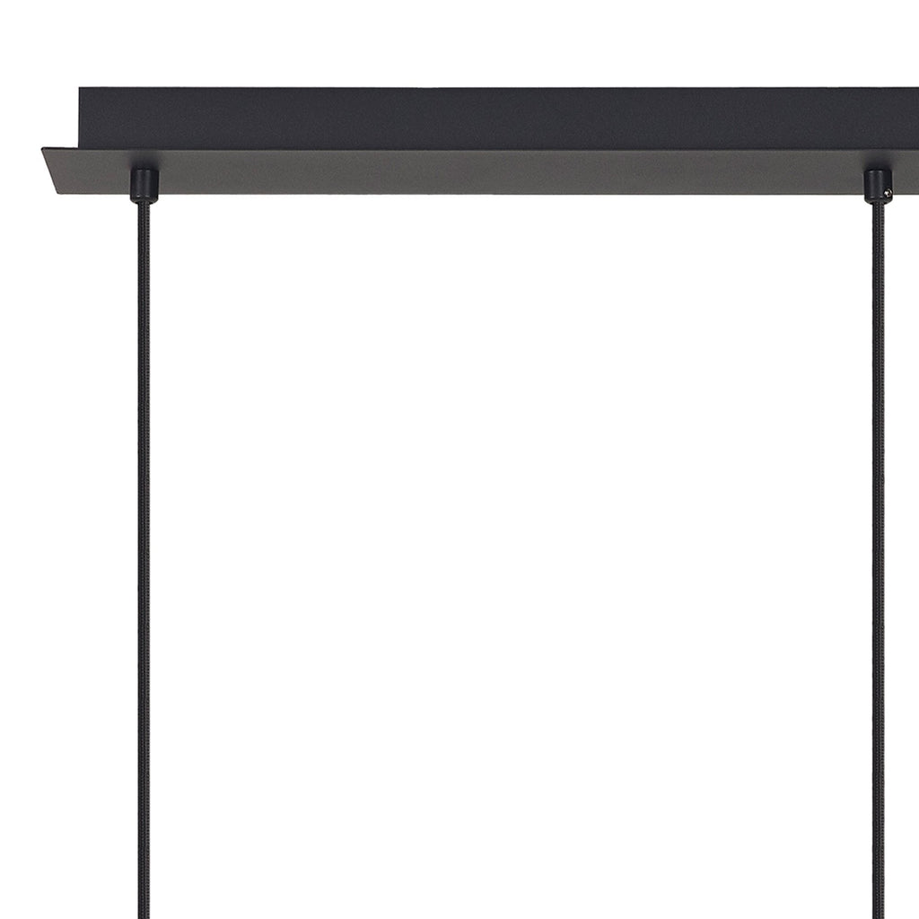 M7884 Tonic 3 Light Linear Pendant Bronze/Black/Bronze Glass