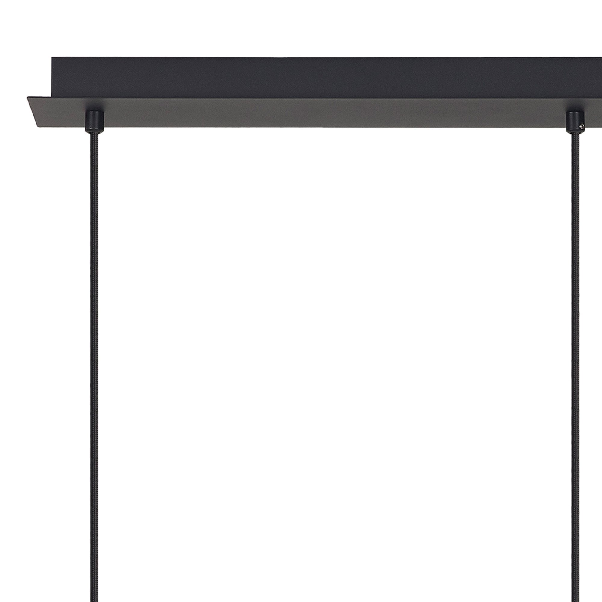 M7884 Tonic 3 Light Linear Pendant Bronze/Black/Bronze Glass