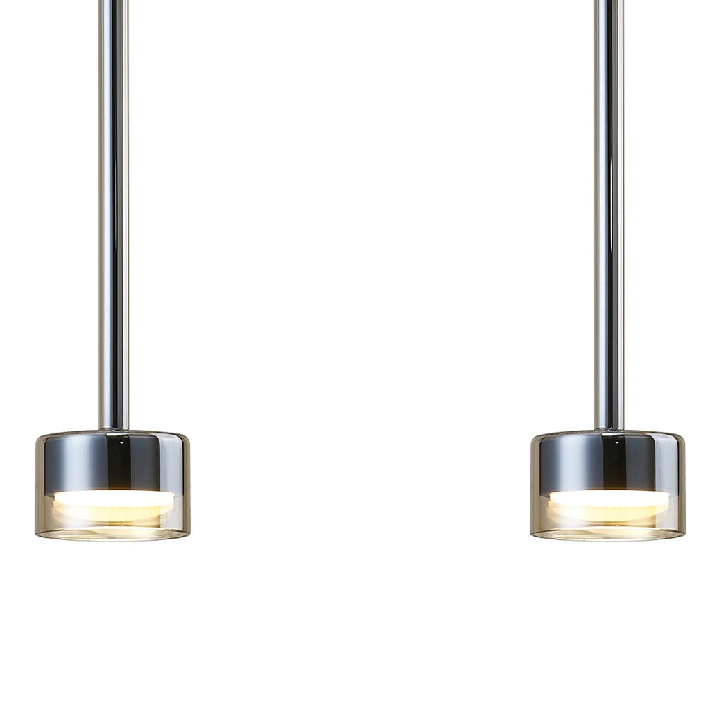 M7884 Tonic 3 Light Linear Pendant Bronze/Black/Bronze Glass