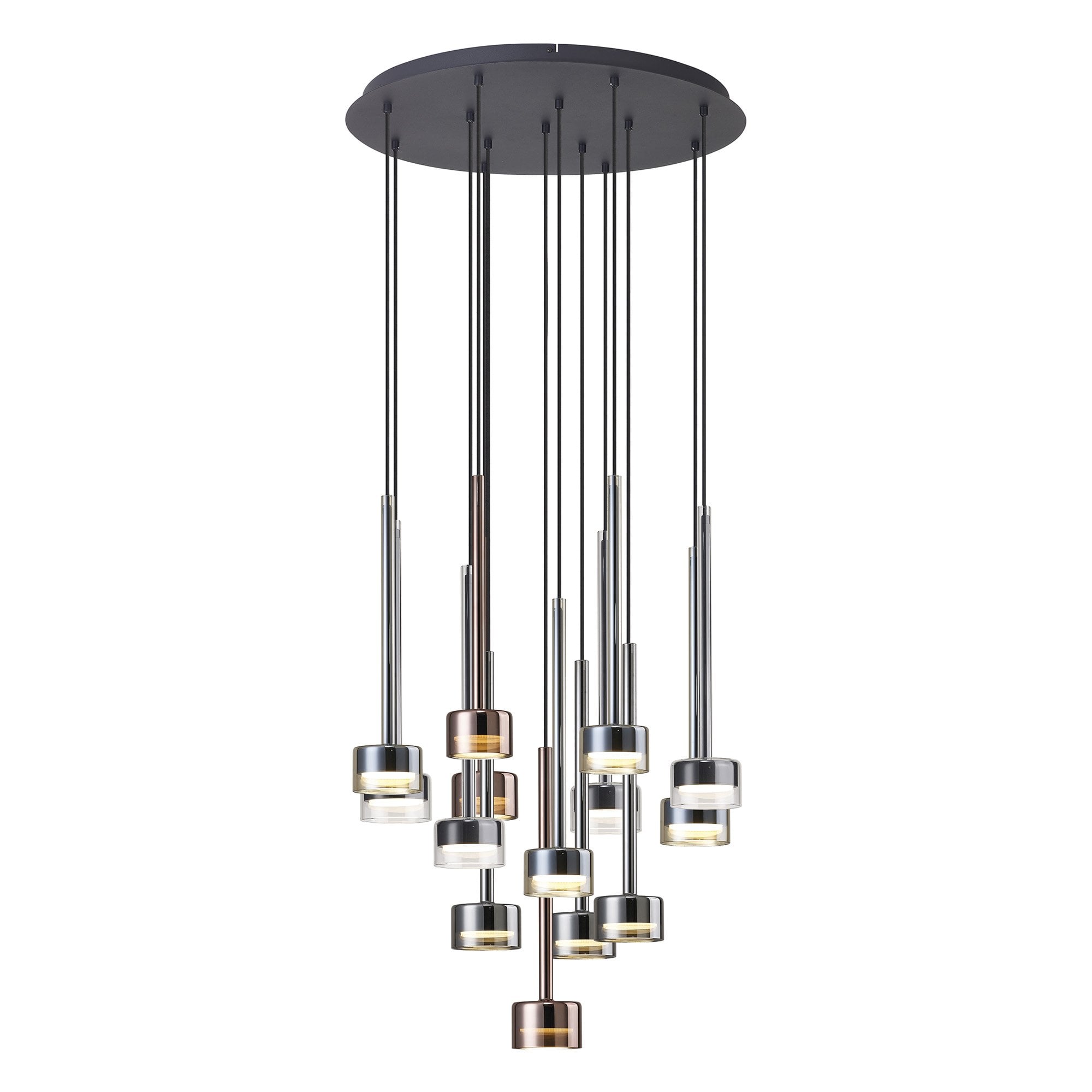 M7879 Tonic 14 Light Round Pendant Black/Chrome/Bronze/Copper