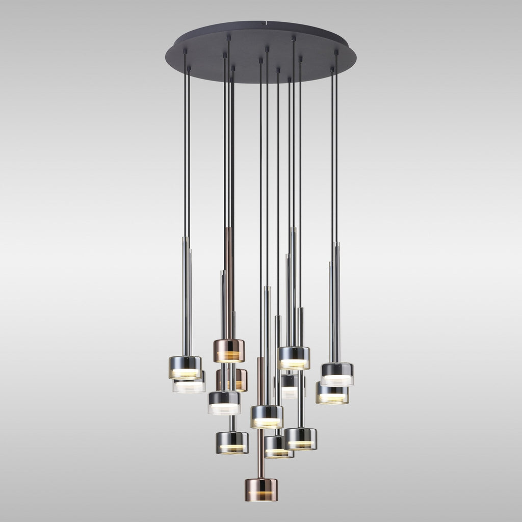 M7879 Tonic 14 Light Round Pendant Black/Chrome/Bronze/Copper
