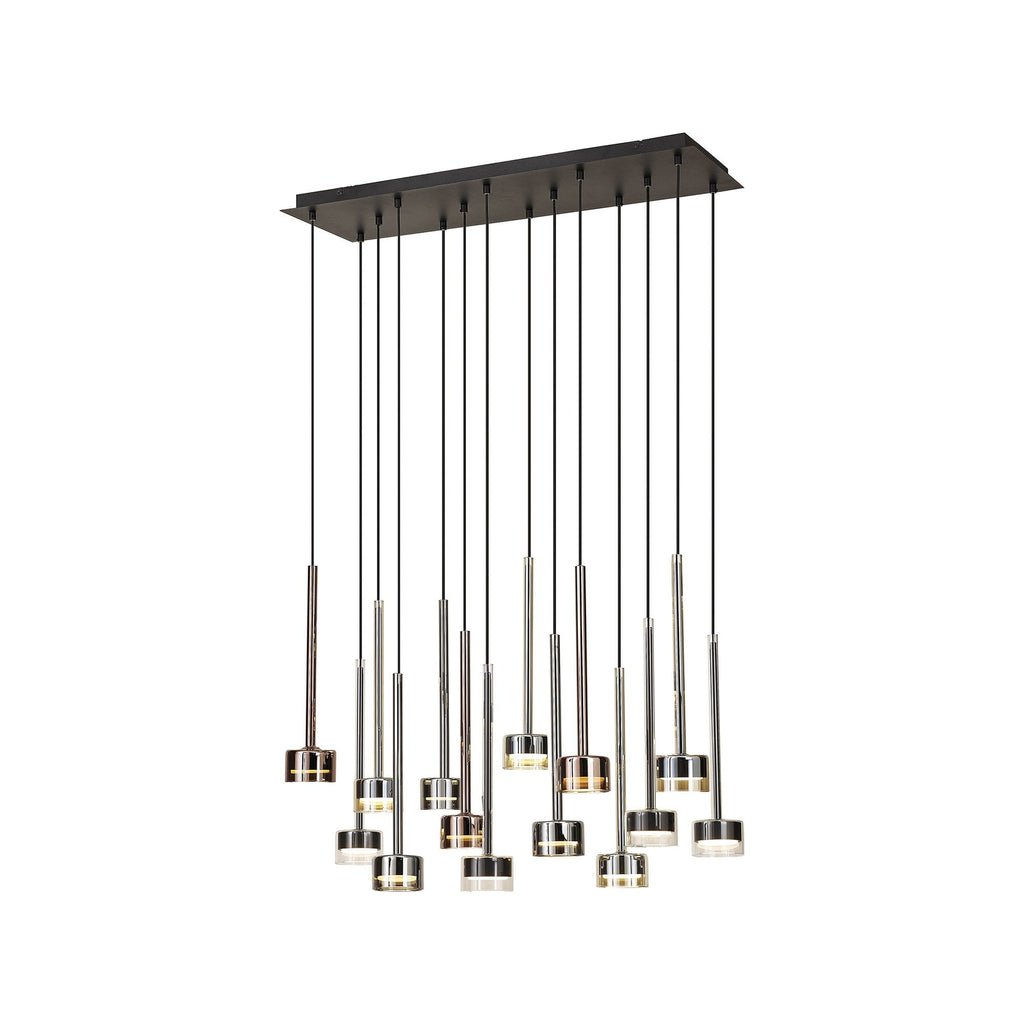 M7878 Tonic 14 Light Rectangular Pendant Black/Chrome/Bronze/Copper