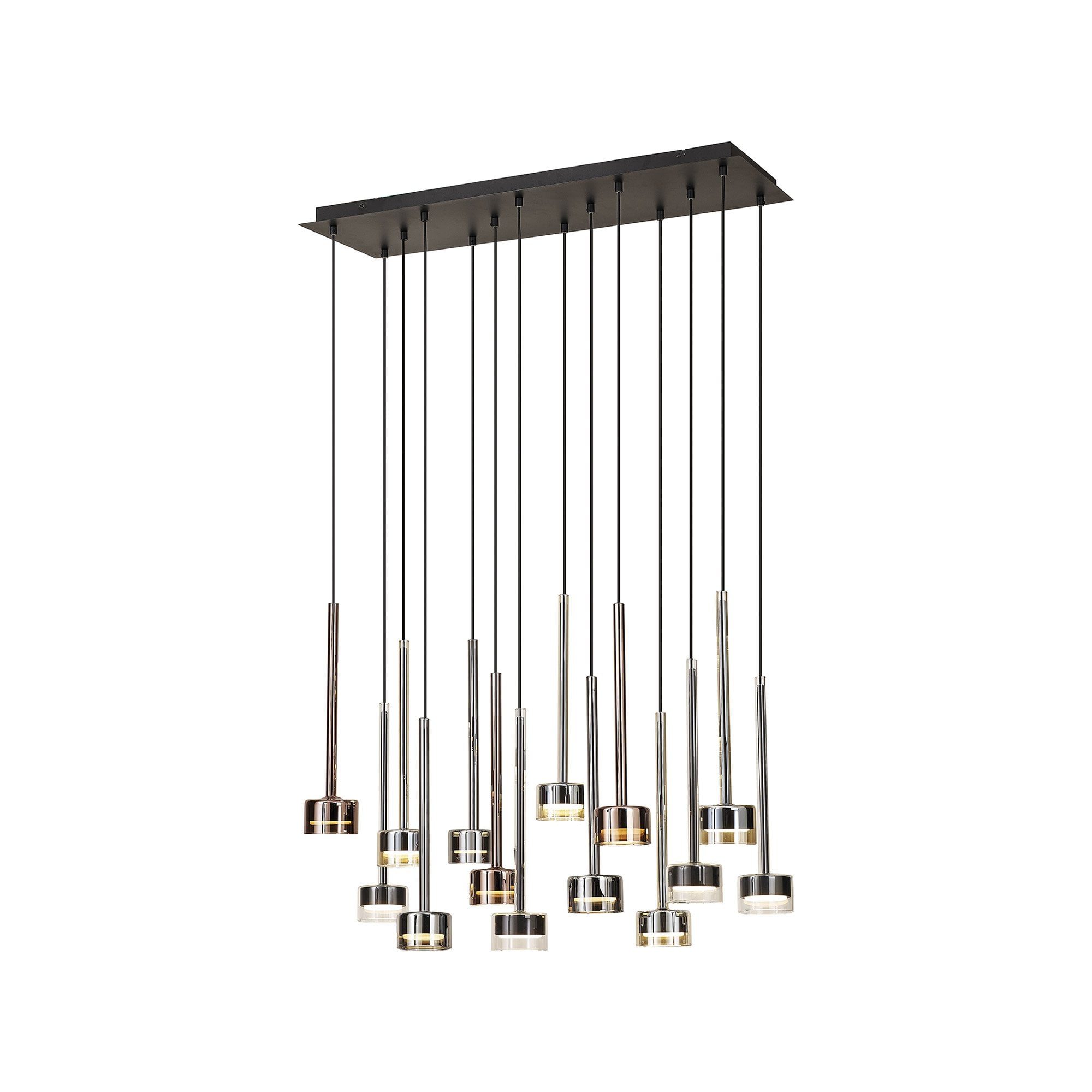 M7878 Tonic 14 Light Rectangular Pendant Black/Chrome/Bronze/Copper