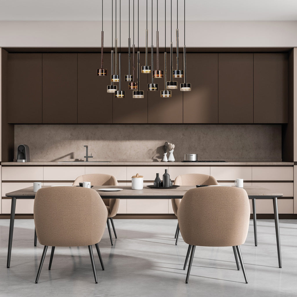 M7878 Tonic 14 Light Rectangular Pendant Black/Chrome/Bronze/Copper