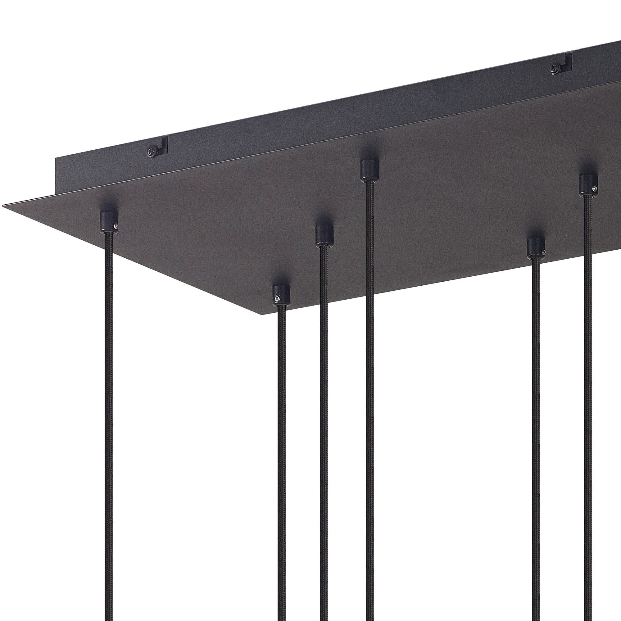 M7880 Tonic 8 Light Rectangular Pendant Black/Chrome/Bronze/Copper