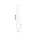 M7874 Tonic 1 Light Pendant Chrome/Black/Clear Glass
