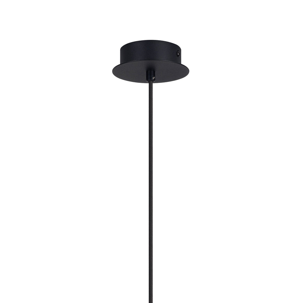 M7874 Tonic 1 Light Pendant Chrome/Black/Clear Glass