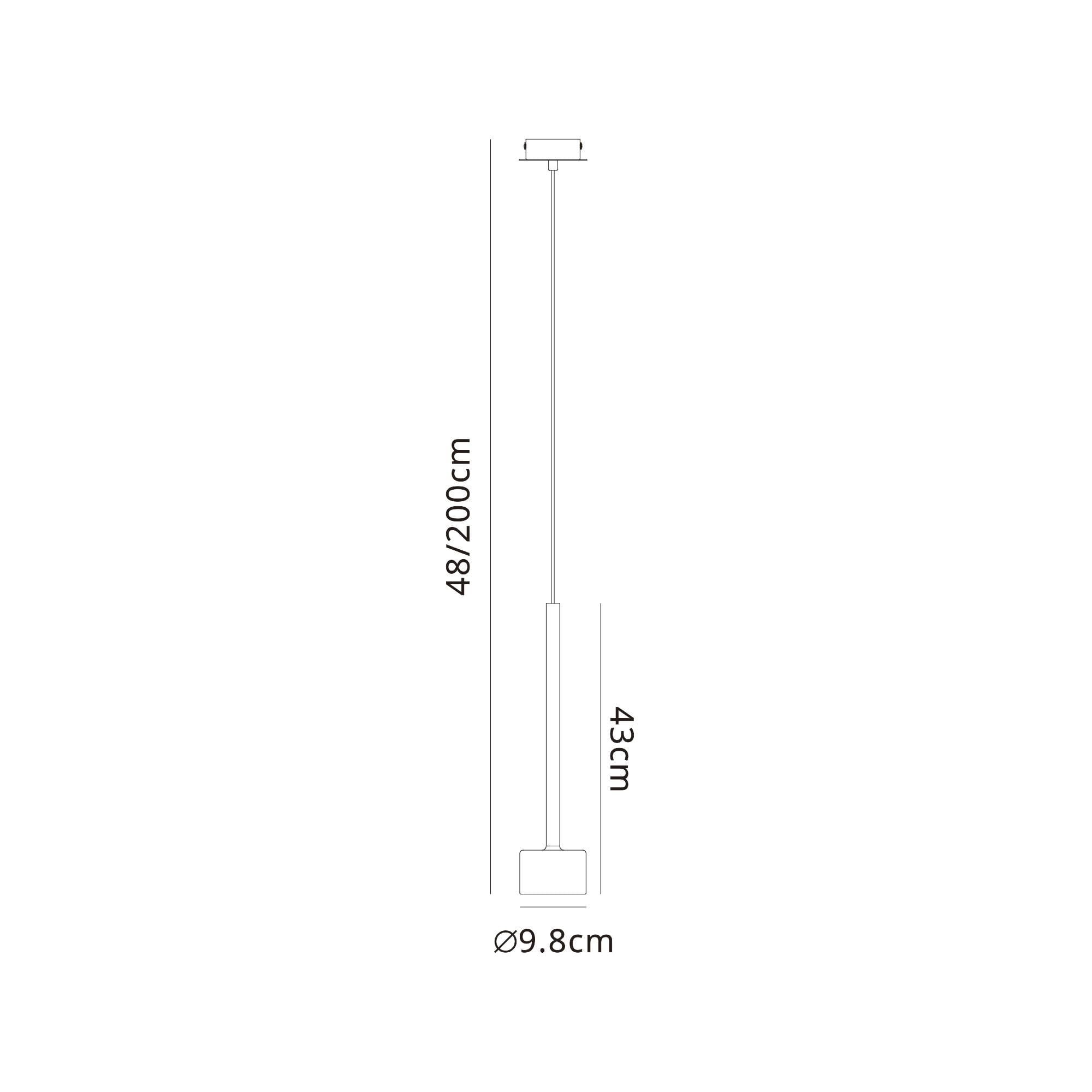 M7875 Tonic 1 Light Pendant Chrome/Black/Chrome Glass