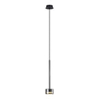 M7875 Tonic 1 Light Pendant Chrome/Black/Chrome Glass
