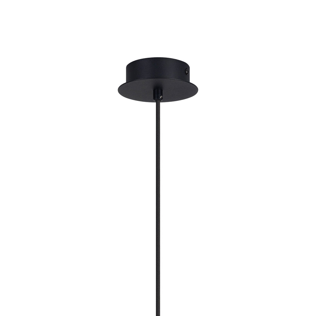 M7875 Tonic 1 Light Pendant Chrome/Black/Chrome Glass