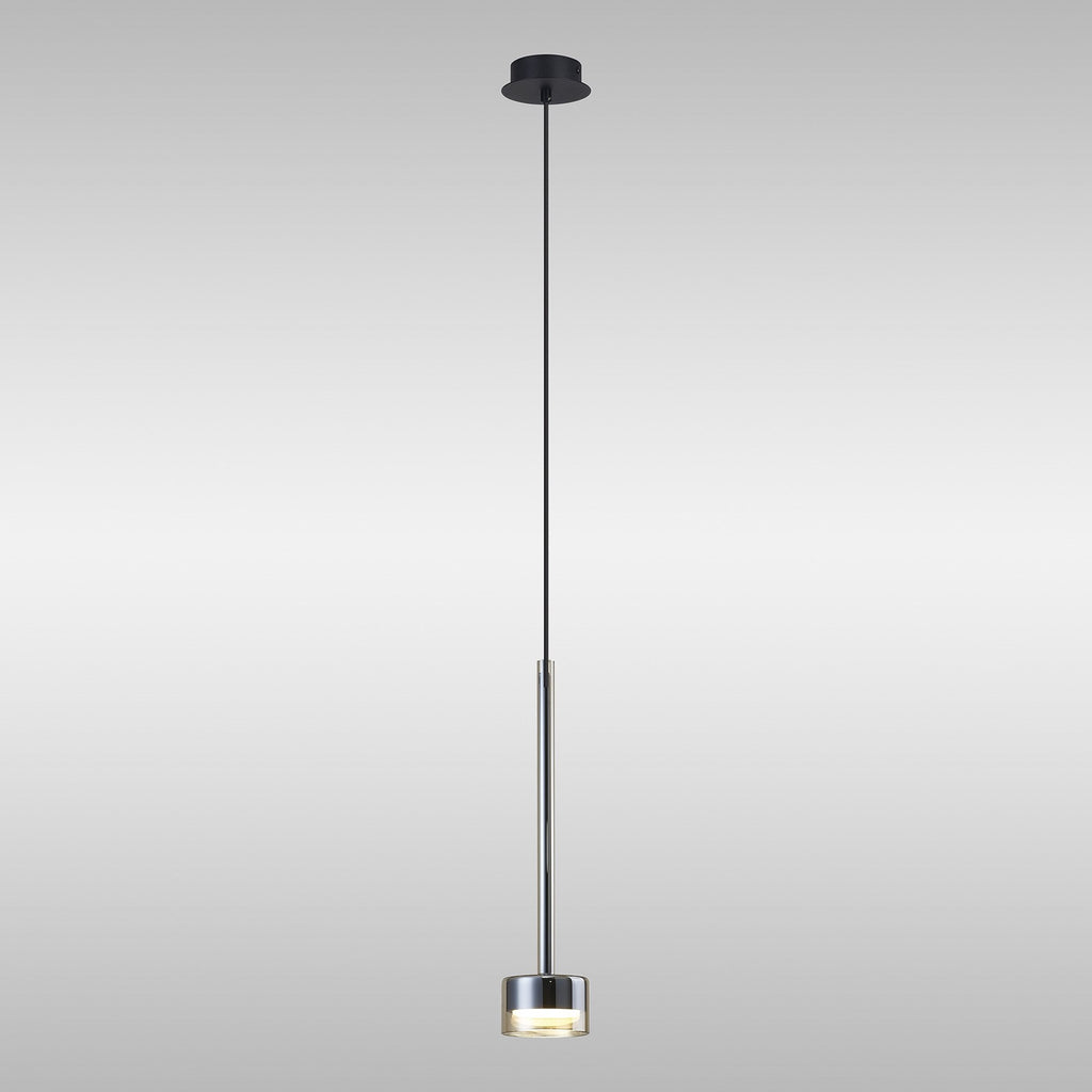 M7876 Tonic 1 Light Pendant Bronze/Black/Bronze Glass
