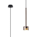 M7877 Tonic 1 Light Pendant Copper/Black/Copper Glass