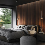 M7877 Tonic 1 Light Pendant Copper/Black/Copper Glass