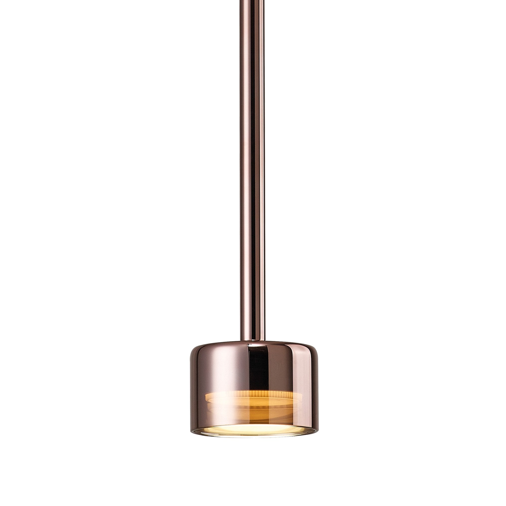 M7877 Tonic 1 Light Pendant Copper/Black/Copper Glass