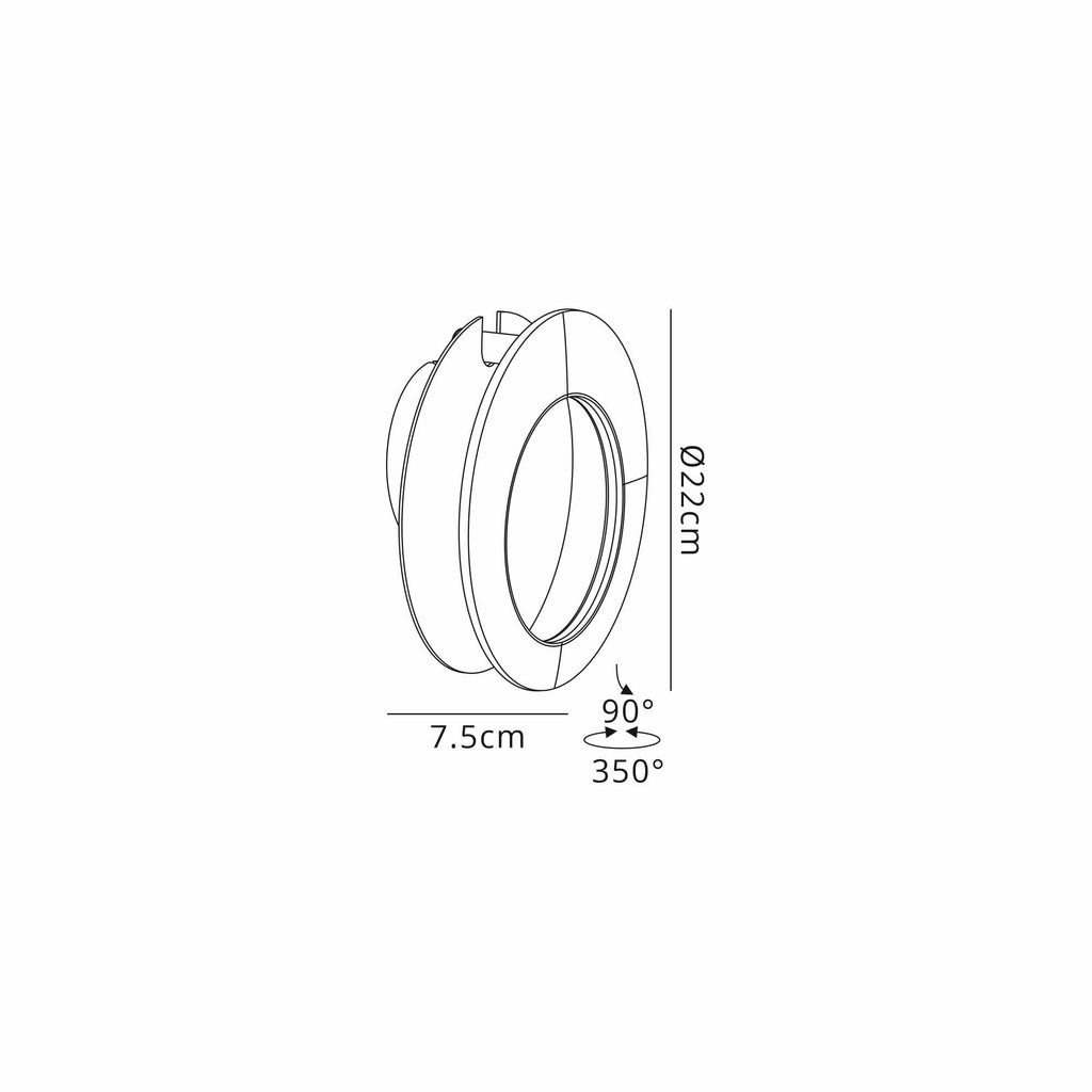 M8462 Toronto LED Wall Lamp Matt Black