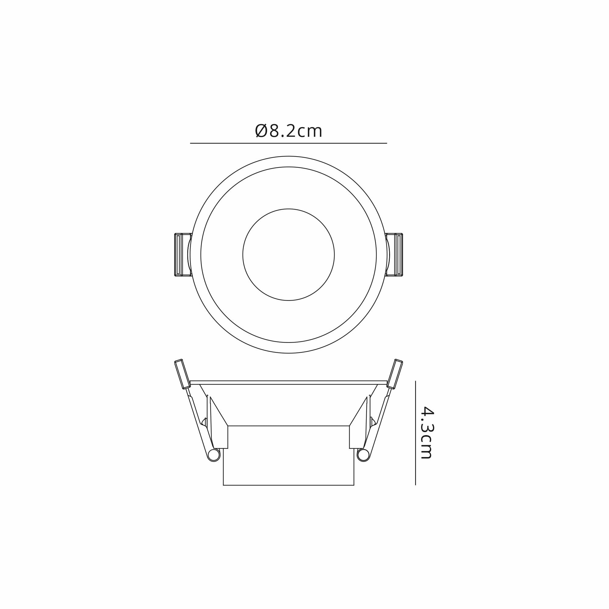 M8453 Trimasi 82 x 43mm Recessed Base Sand Black