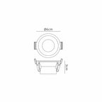 M8448 Trimasi 60 x 31mm Recessed Base Sand Black