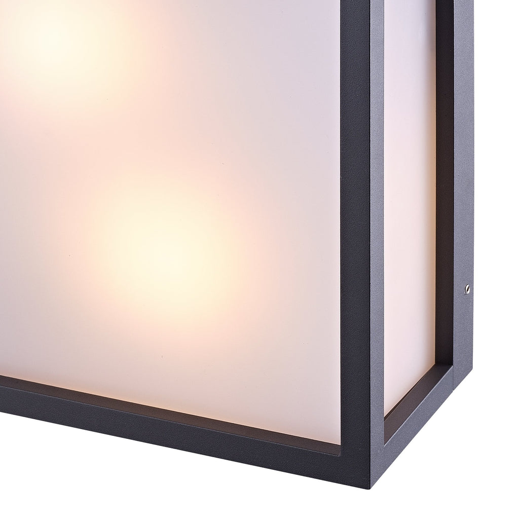 M8378 Utah Outdoor 2 Light Ceiling Light Graphite