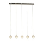 51485-5CC Allure 5 Light LED Bar Pendant Chrome Metal Clear Acrylic