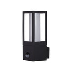 91251-1BK-PIR Avenue Outdoor Wall Light Black Metal White Polycarbonate PIR