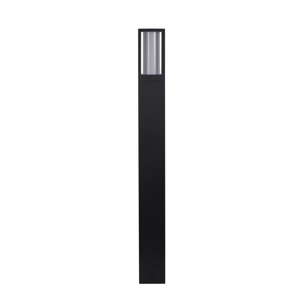91251-730 Avenue Outdoor Post Black Metal Matt White Polycarbonate