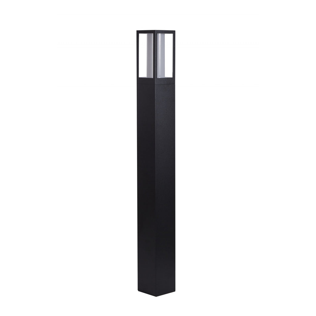91251-730 Avenue Outdoor Post Black Metal Matt White Polycarbonate
