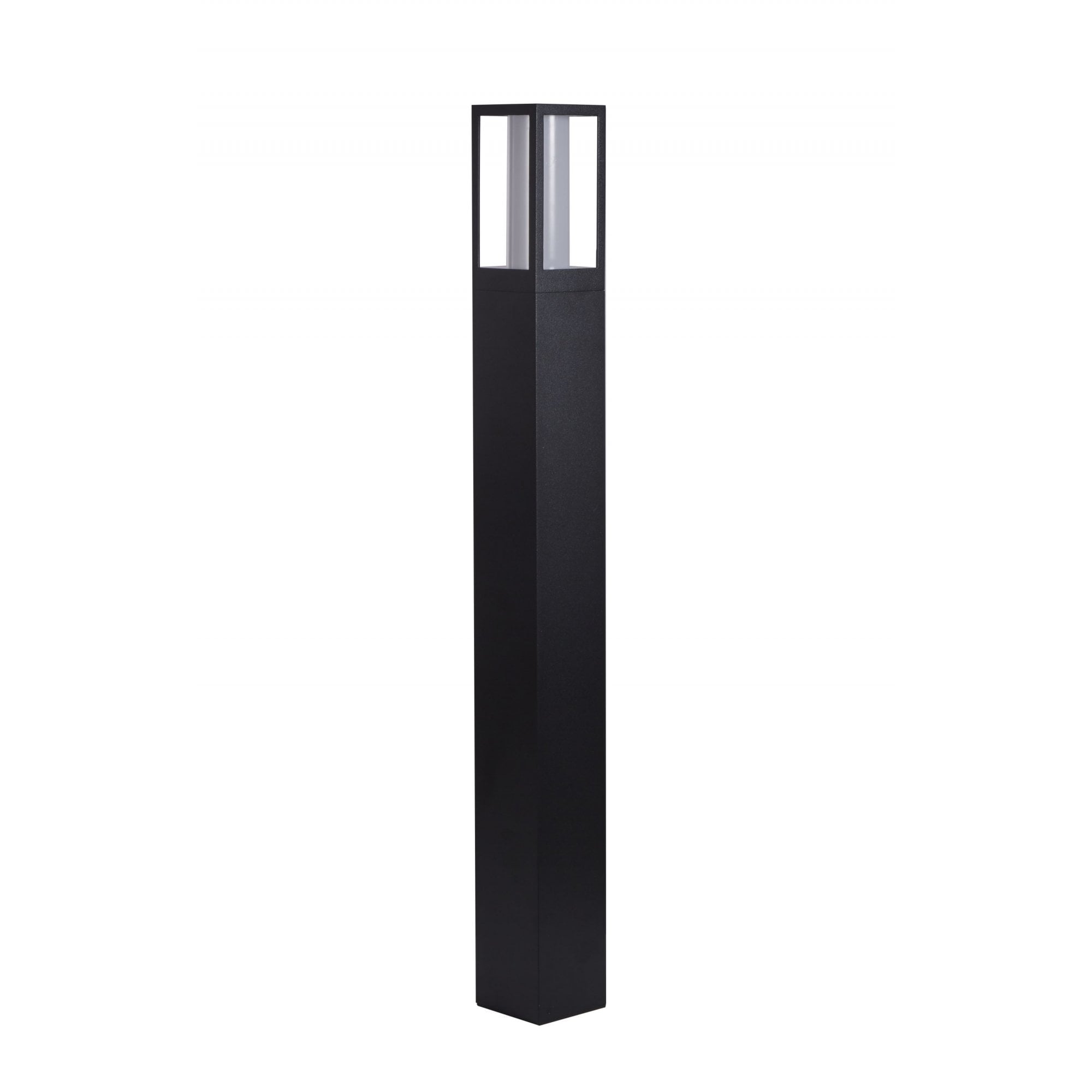 91251-730 Avenue Outdoor Post Black Metal Matt White Polycarbonate