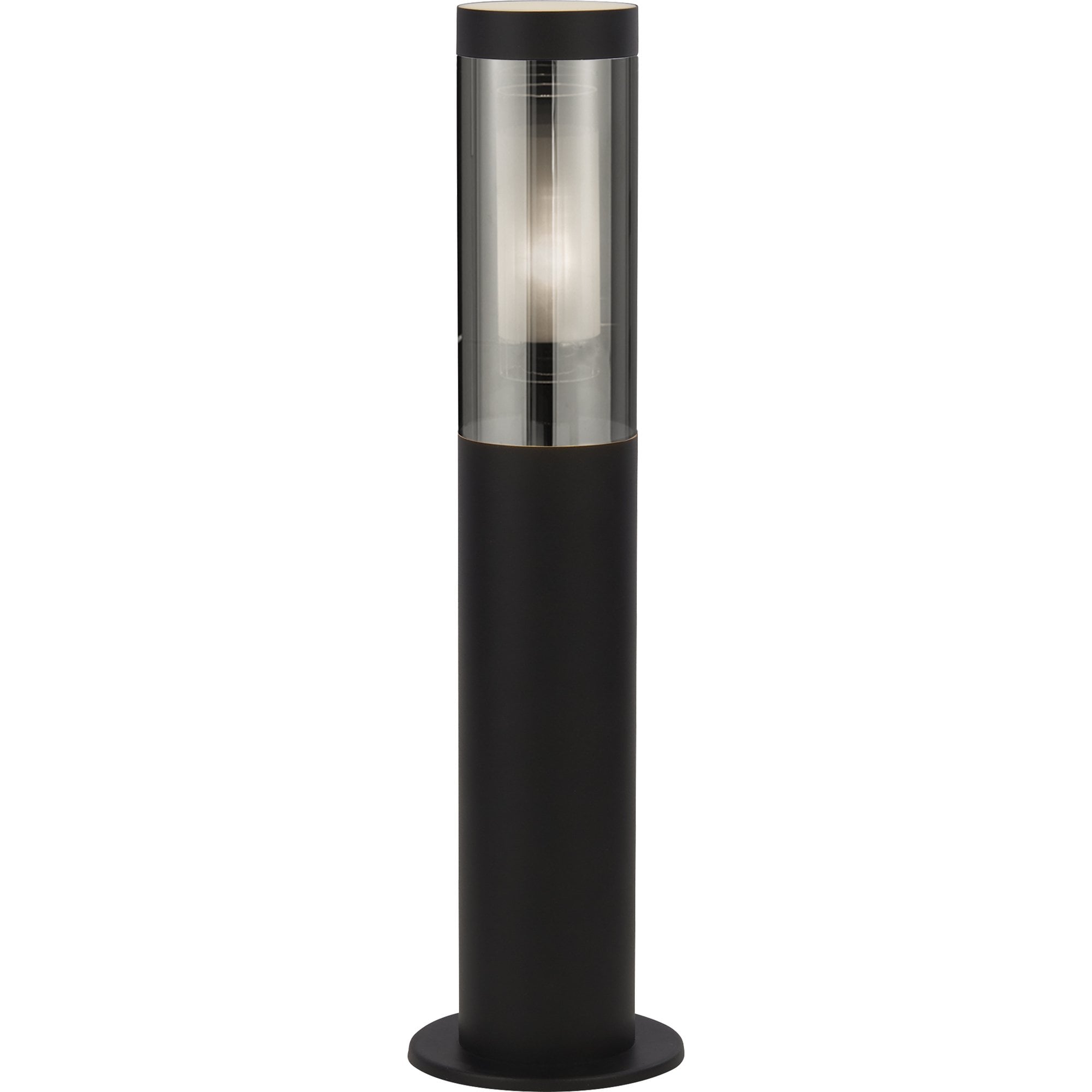 93901-450BK Batton Outdoor Post Black Metal Smoked Polycarbonate