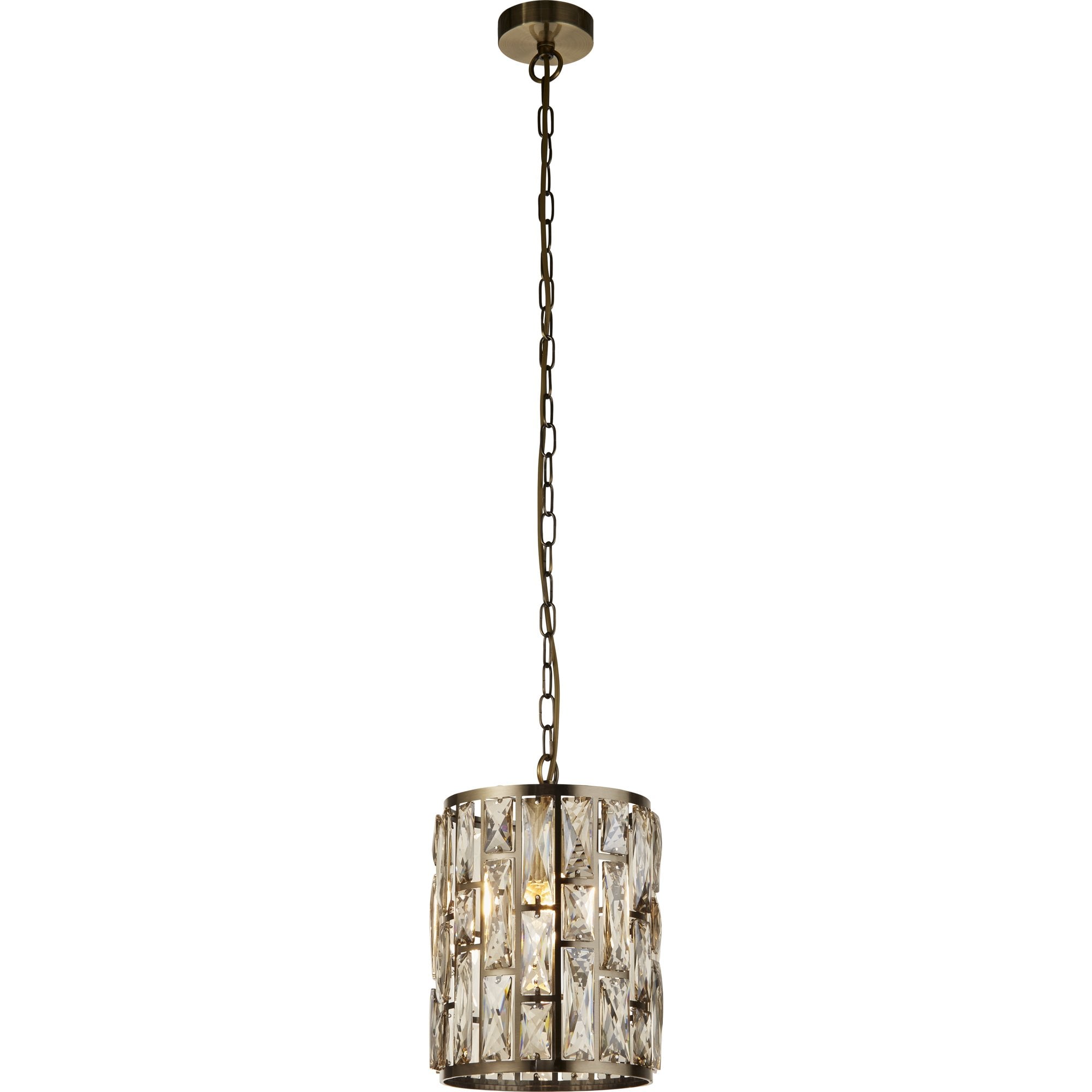 6581-1AB Bijou Pendant Antique Brass Metal Champagne Glass
