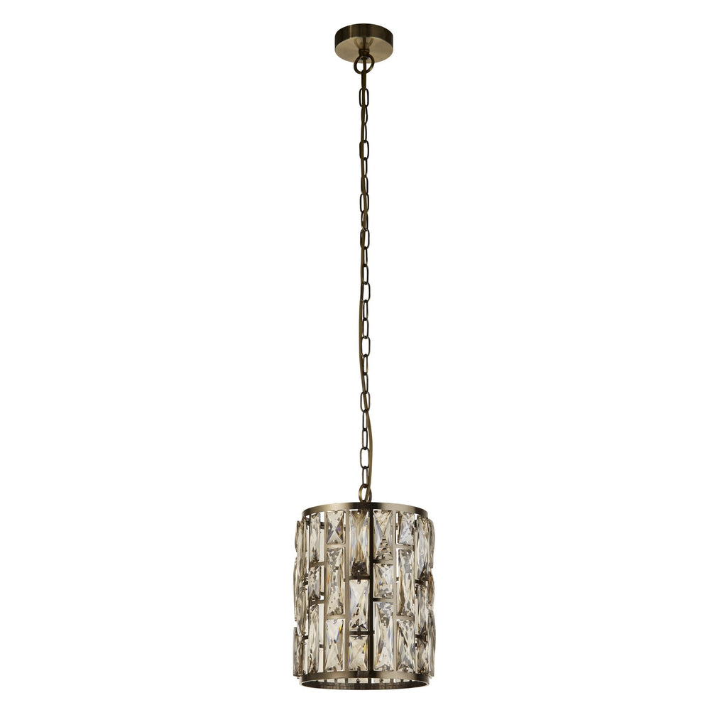 6581-1AB Bijou Pendant Antique Brass Metal Champagne Glass