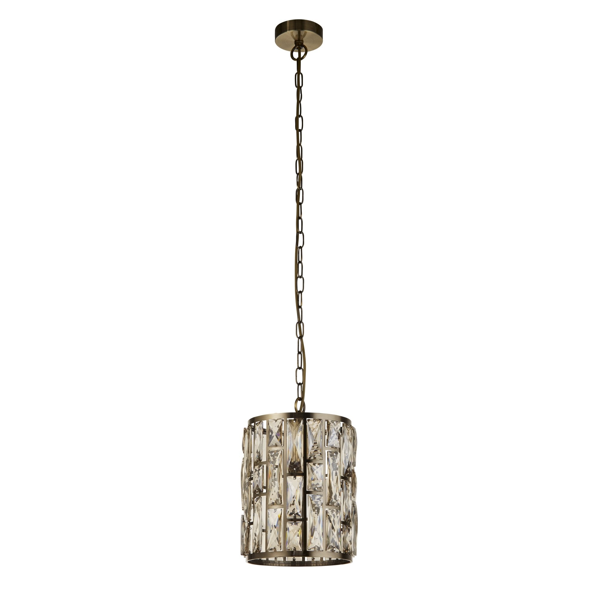 6581-1AB Bijou Pendant Antique Brass Metal Champagne Glass