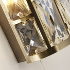 6582-2AB Bijou 2 Light Wall Light Antique Brass Metal Champagne Glass
