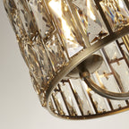 6583-3AB Bijou 3 Light Pendant Antique Brass Metal Champagne Glass