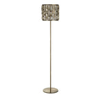 6589AB Bijou Floor Lamp Antique Brass Metal Champagne Glass
