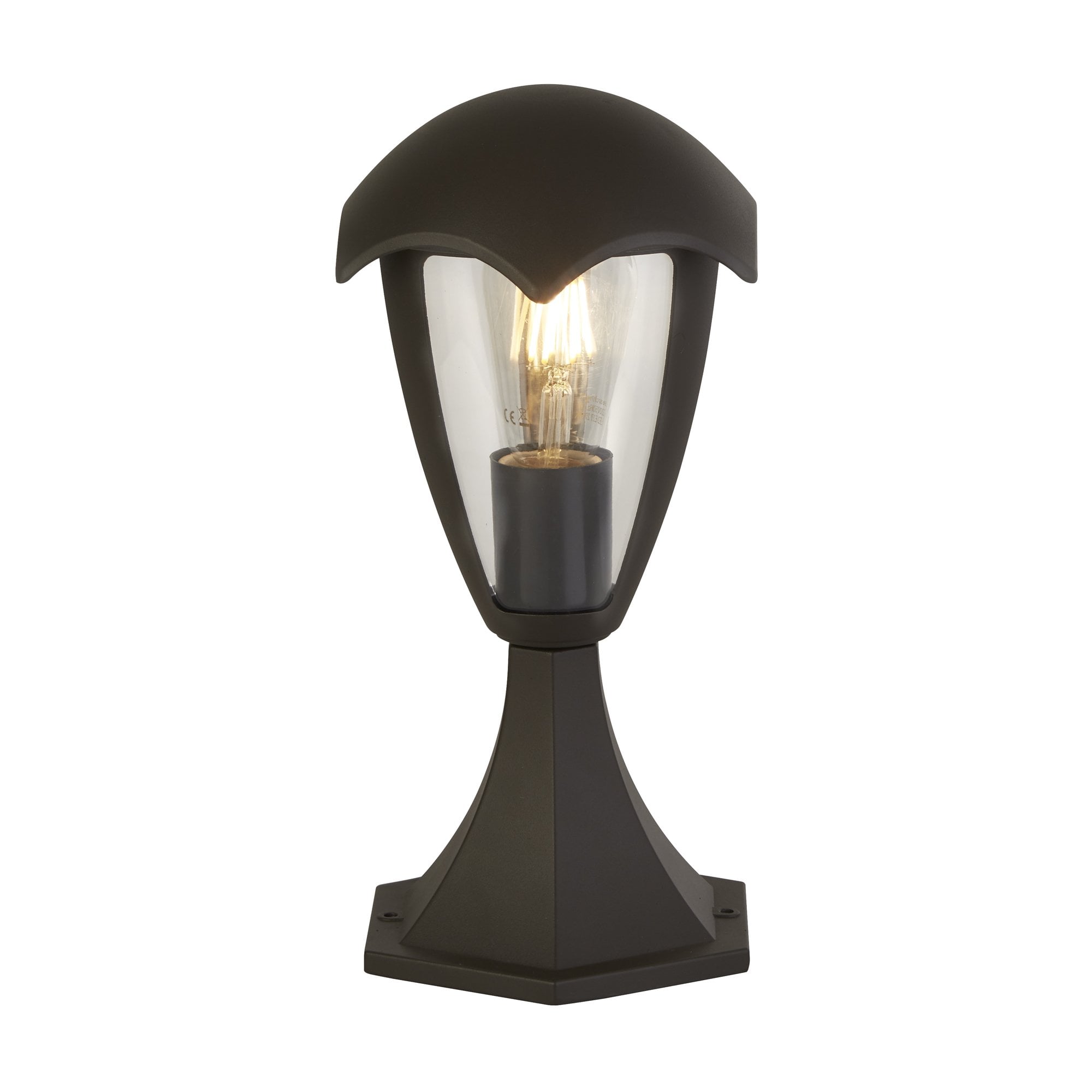 57892-300 Bluebell Outdoor Post Grey Metal Clear Polycarb