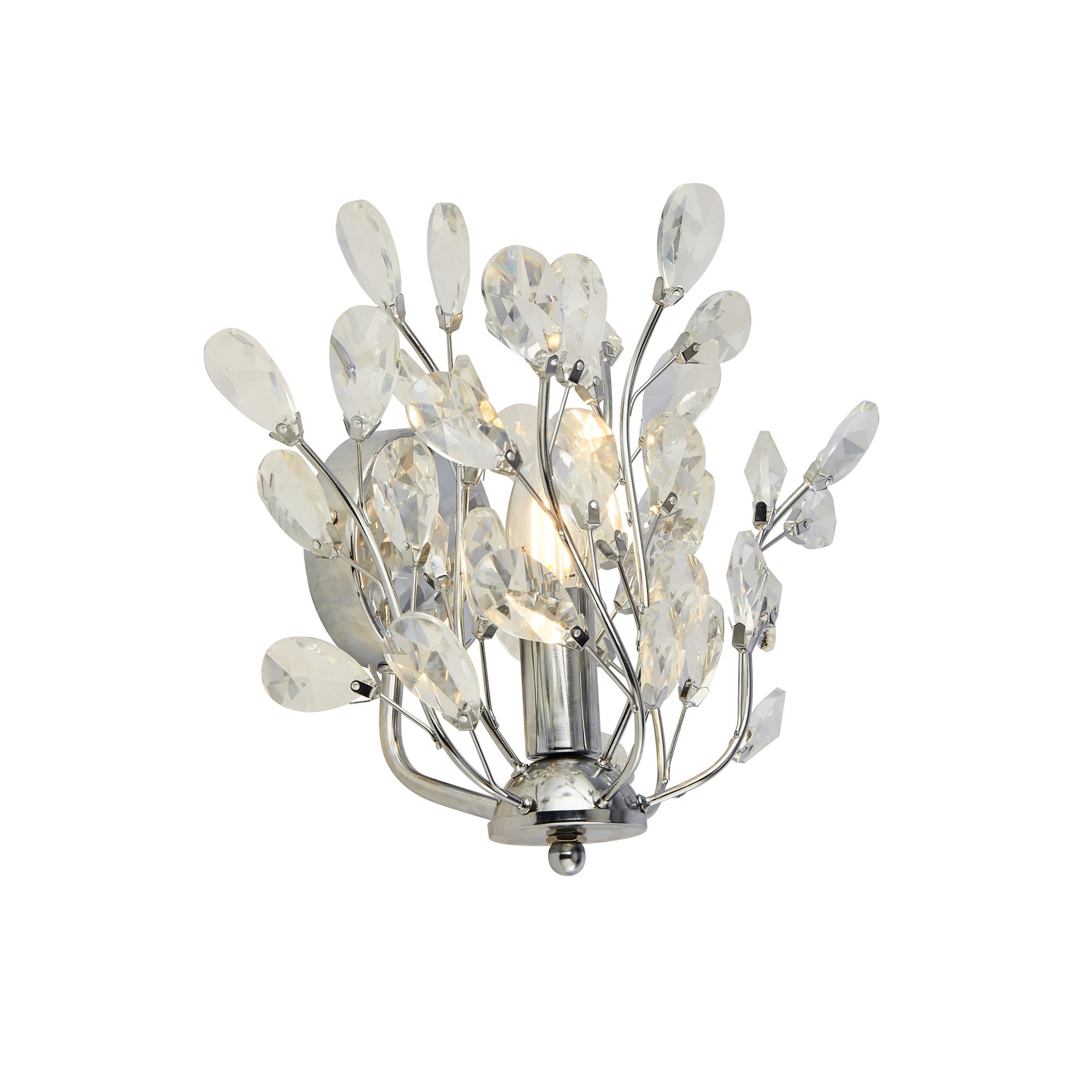 8011-1CC Bouquet 7 Light Wall Light Chrome Crystal Glass