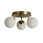 96913-3GO Crosby 3 Light Semi Flush Gold Metal Opal Glass