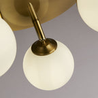 96913-3GO Crosby 3 Light Semi Flush Gold Metal Opal Glass