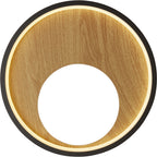 36303-1BK Curio LED Wall Light Black Metal Wood