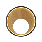 36303-1BK Curio LED Wall Light Black Metal Wood