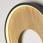 36303-1BK Curio LED Wall Light Black Metal Wood