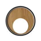 36303-1BK Curio LED Wall Light Black Metal Wood