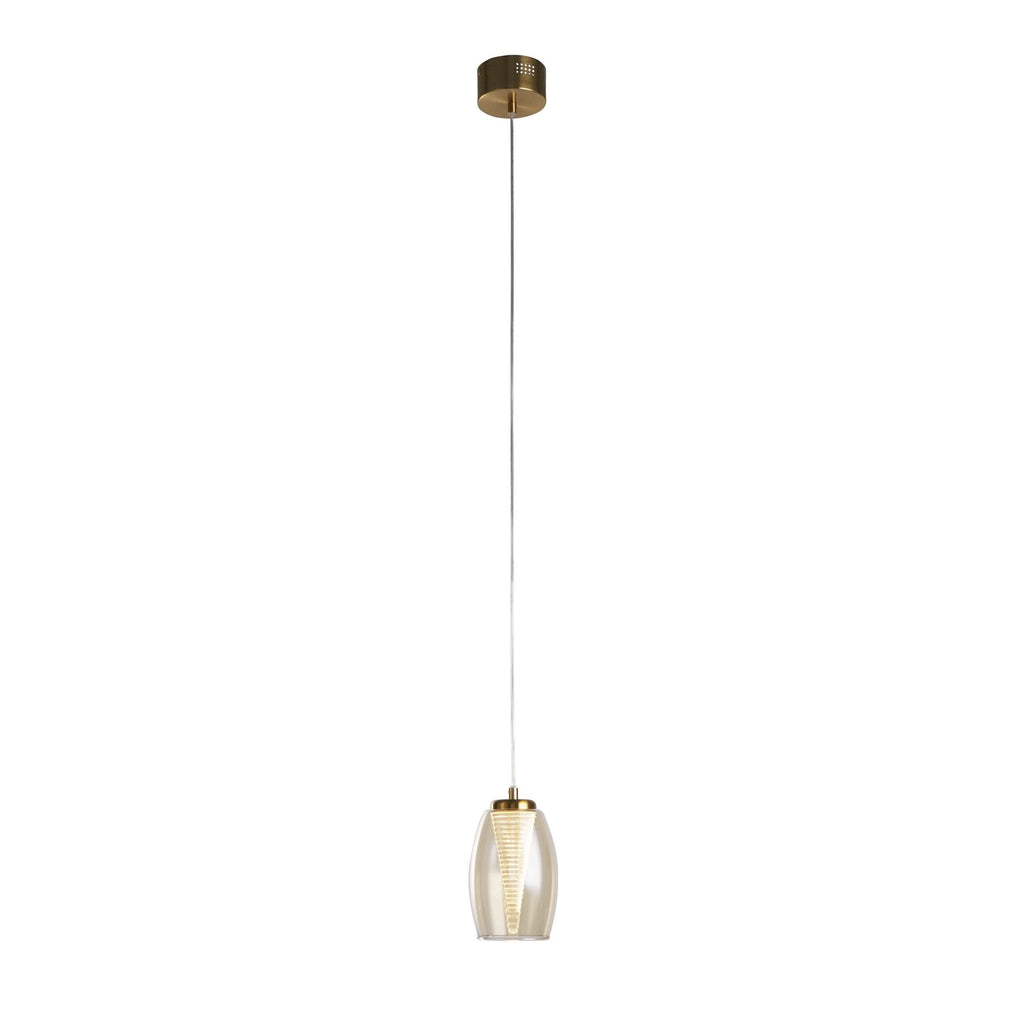 97291-1CP Cyclone LED Pendant Bronze Metal Champagne Glass