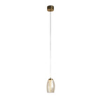 97291-1CP Cyclone LED Pendant Bronze Metal Champagne Glass