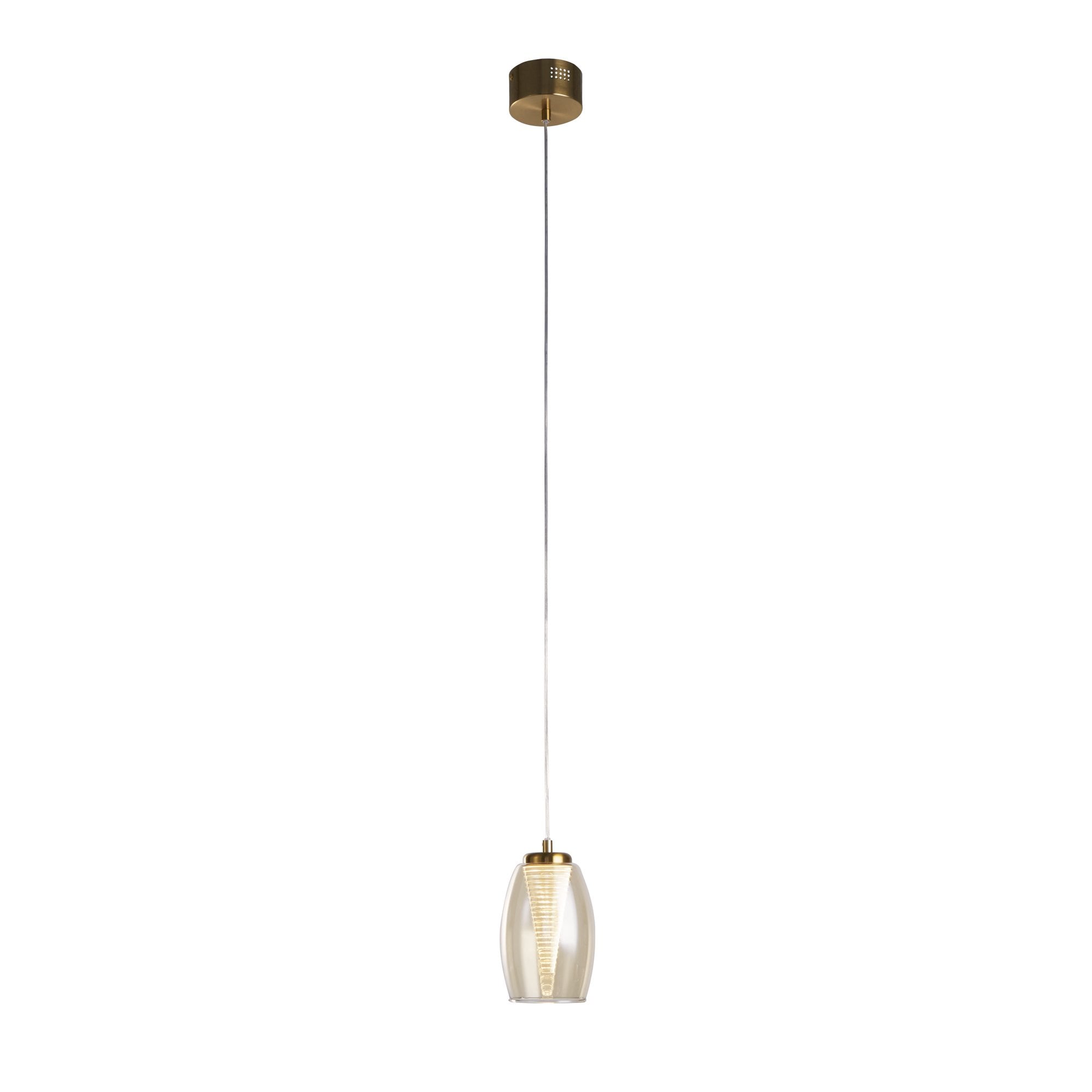 97291-1CP Cyclone LED Pendant Bronze Metal Champagne Glass