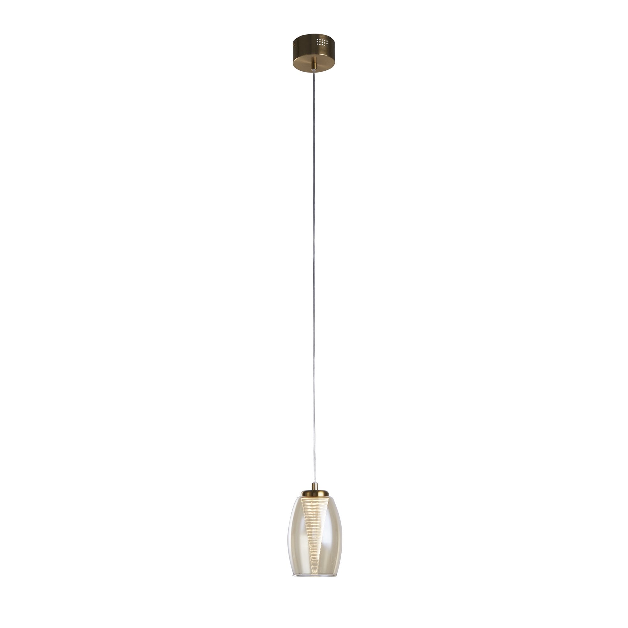 97291-1CP Cyclone LED Pendant Bronze Metal Champagne Glass