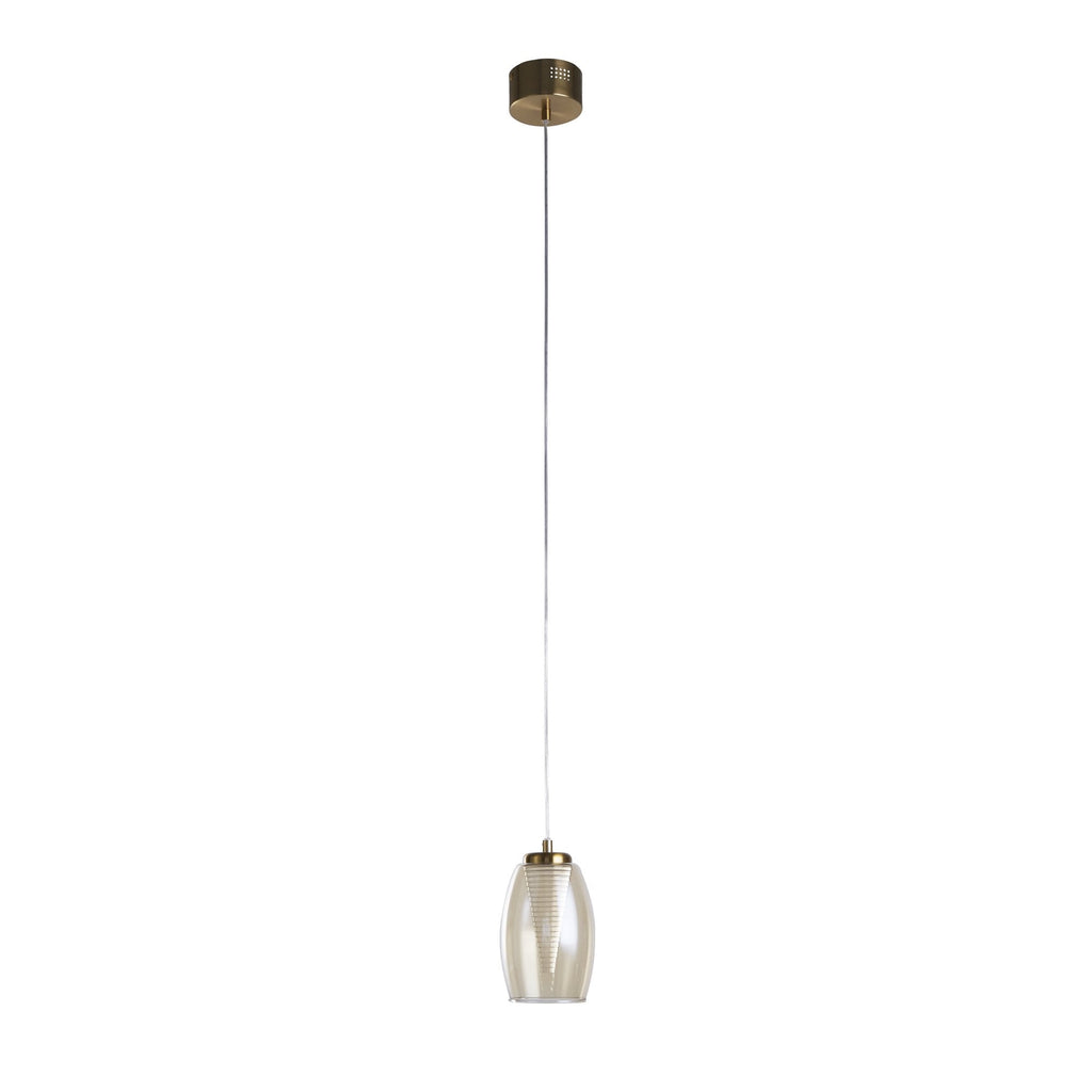 97291-1CP Cyclone LED Pendant Bronze Metal Champagne Glass