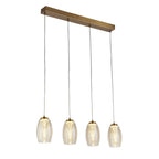 97292-4CP Cyclone 4 Light LED Bar Pendant Bronze Metal Champagne Glass