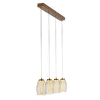 97292-4CP Cyclone 4 Light LED Bar Pendant Bronze Metal Champagne Glass